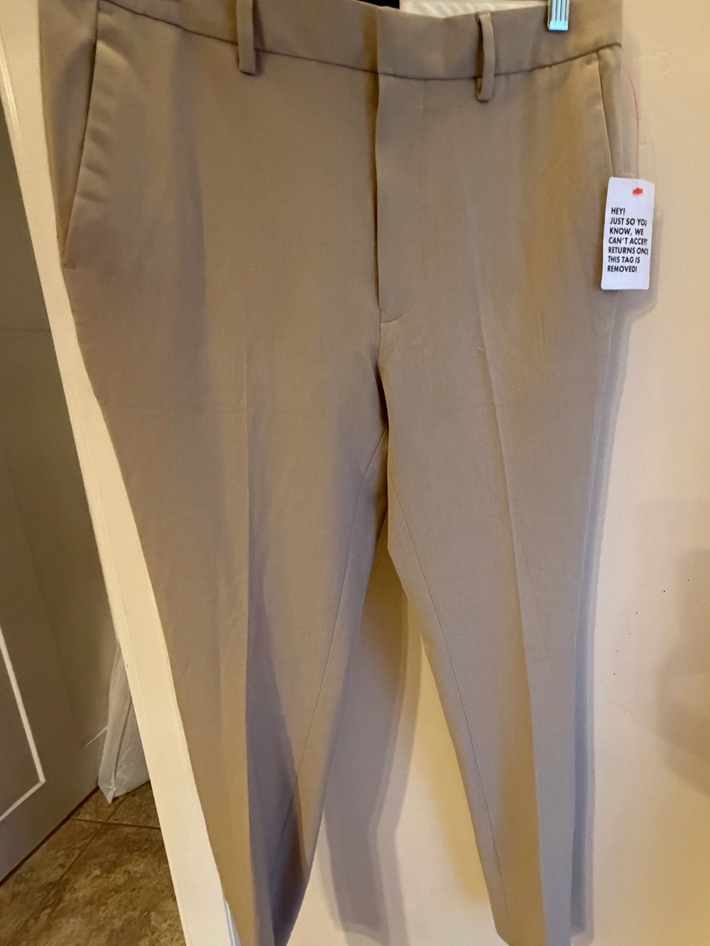 ASOS Men's Tailored Dress Pants in Light Khaki 31 l” W 32” L